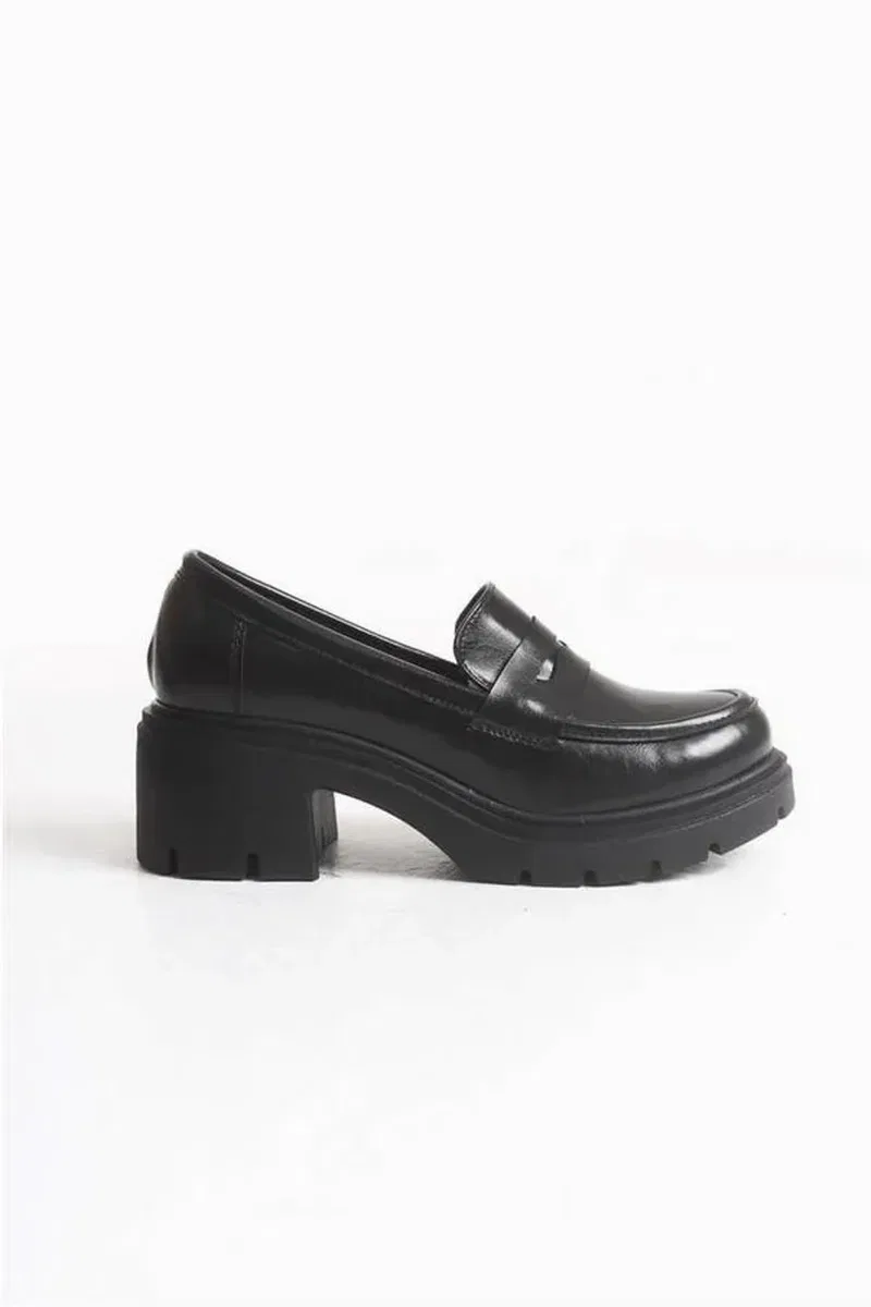 Kadın Rugan Loafer Kırışık Ayakkabı Ayakkabı Tabanlı Yüksek Casual görsel 6