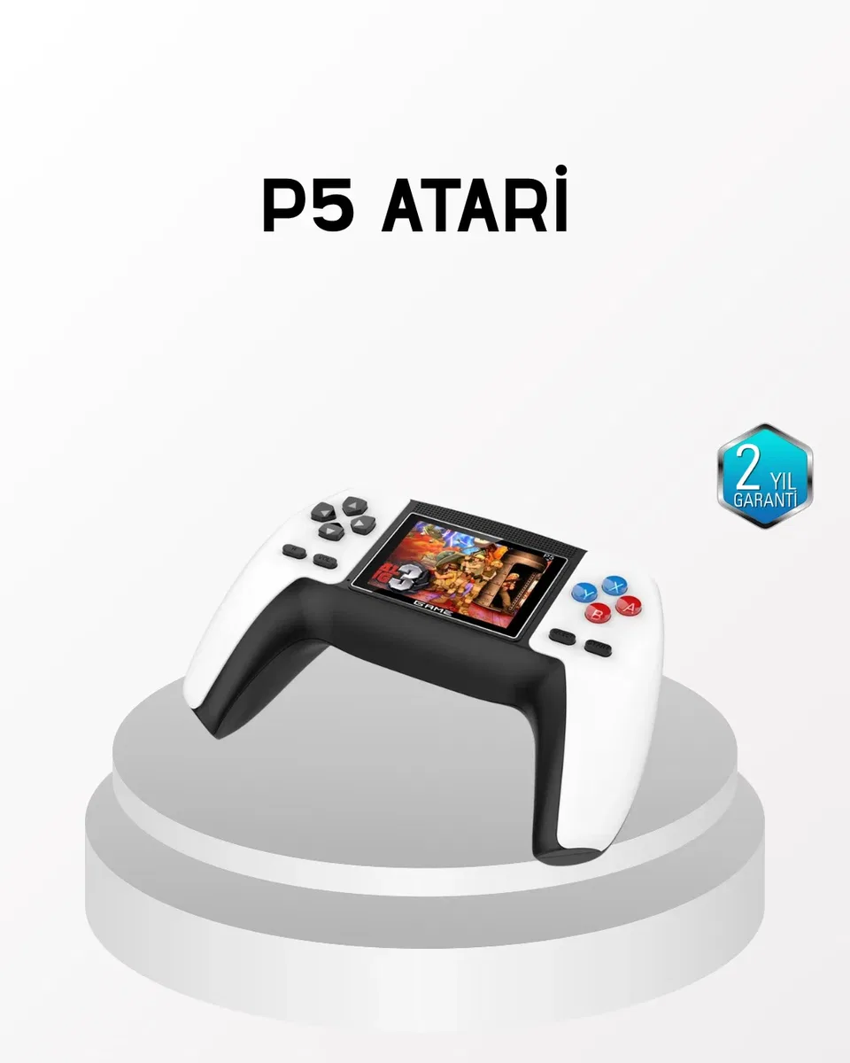 520 Klasik Oyunlu P5™ ControllerView Retro Konsol – Şarjlı, Ergonomik Tasarım