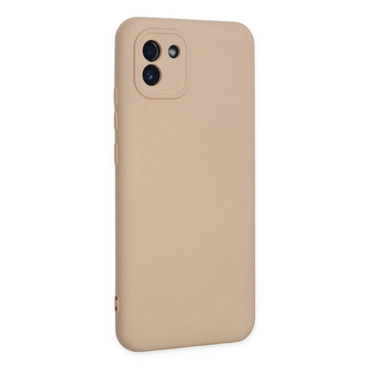 Samsung Galaxy A03 Kılıf Nano İçi Kadife Silikon - Pudra görsel 2