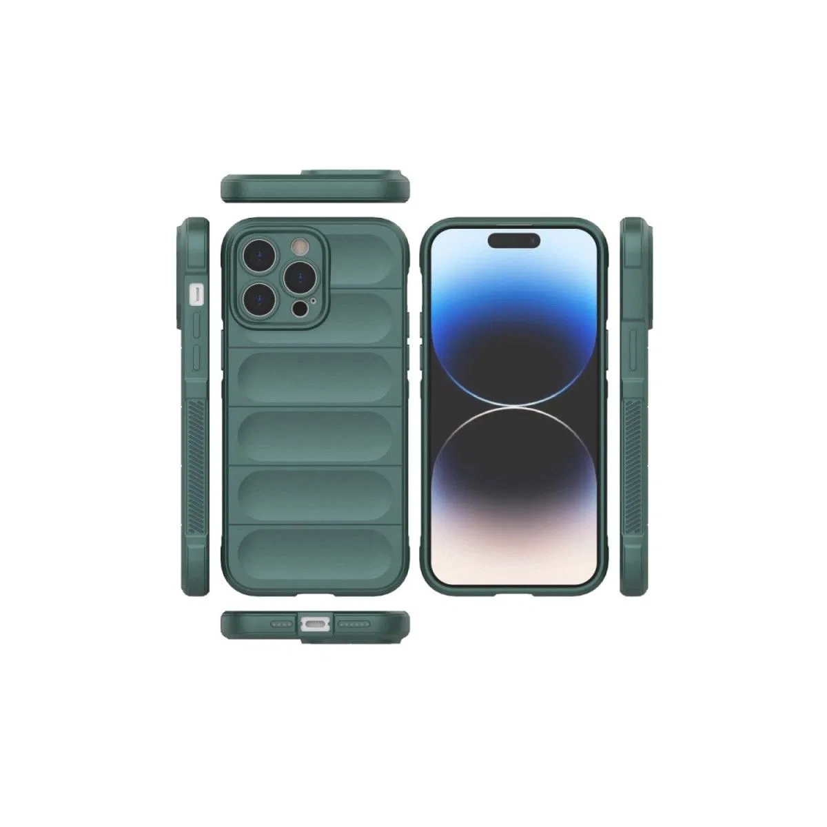 Apple İphone 16 Pro Max Kılıf Optimum Silikon - Koyu Yeşil görsel 3