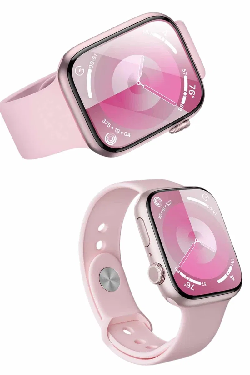 Pembe Akıllı Saat 49mm iOS & Android Uyumlu Arama Özellikli görsel 4