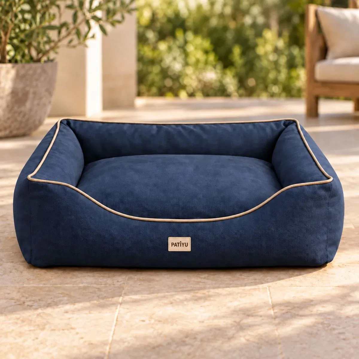 Kedi Köpek Yatağı Vera Premium Yatak - Lacivert / XLarge