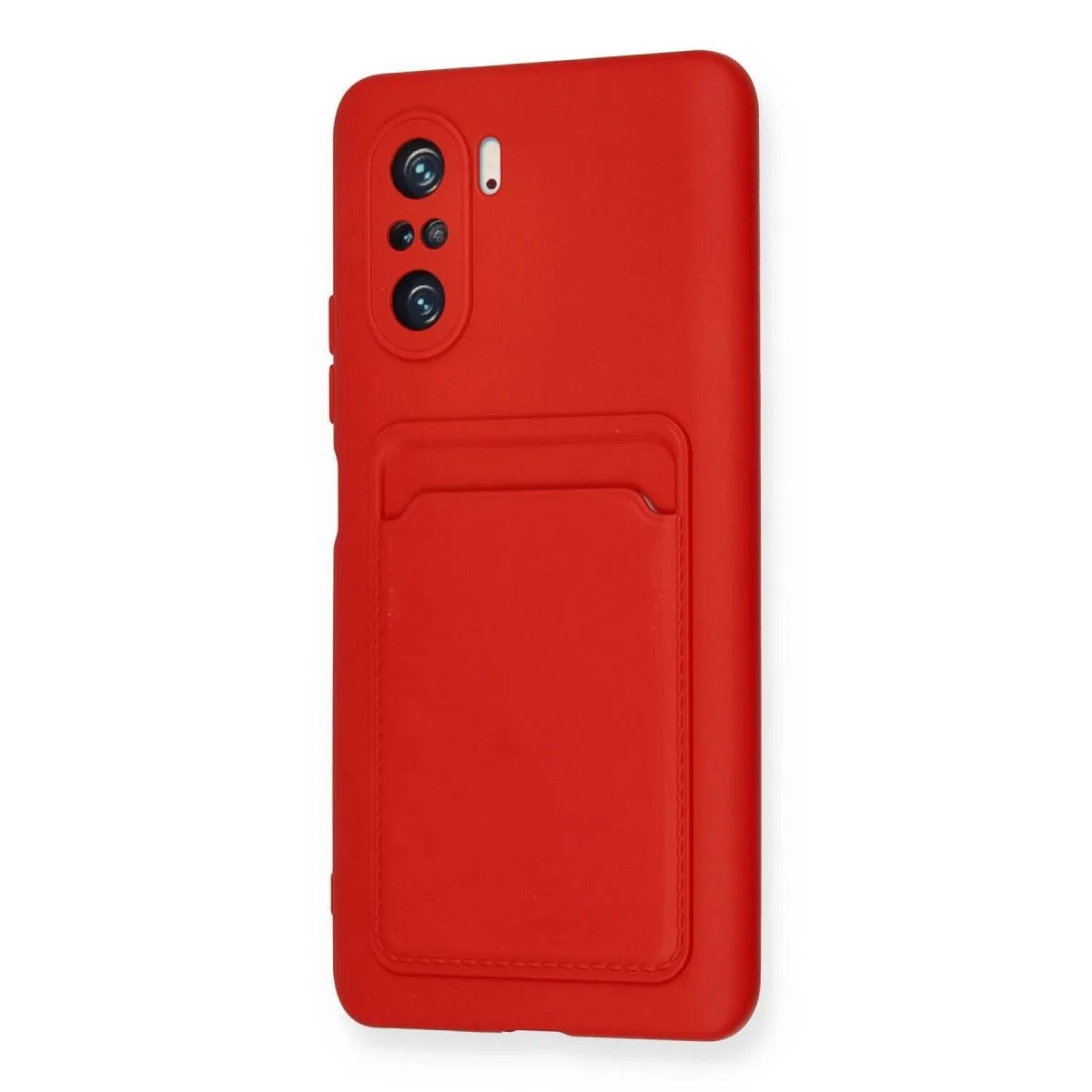 Xiaomi Mi 11i Kılıf Kelvin Kartvizitli Silikon - Kırmızı görsel 3