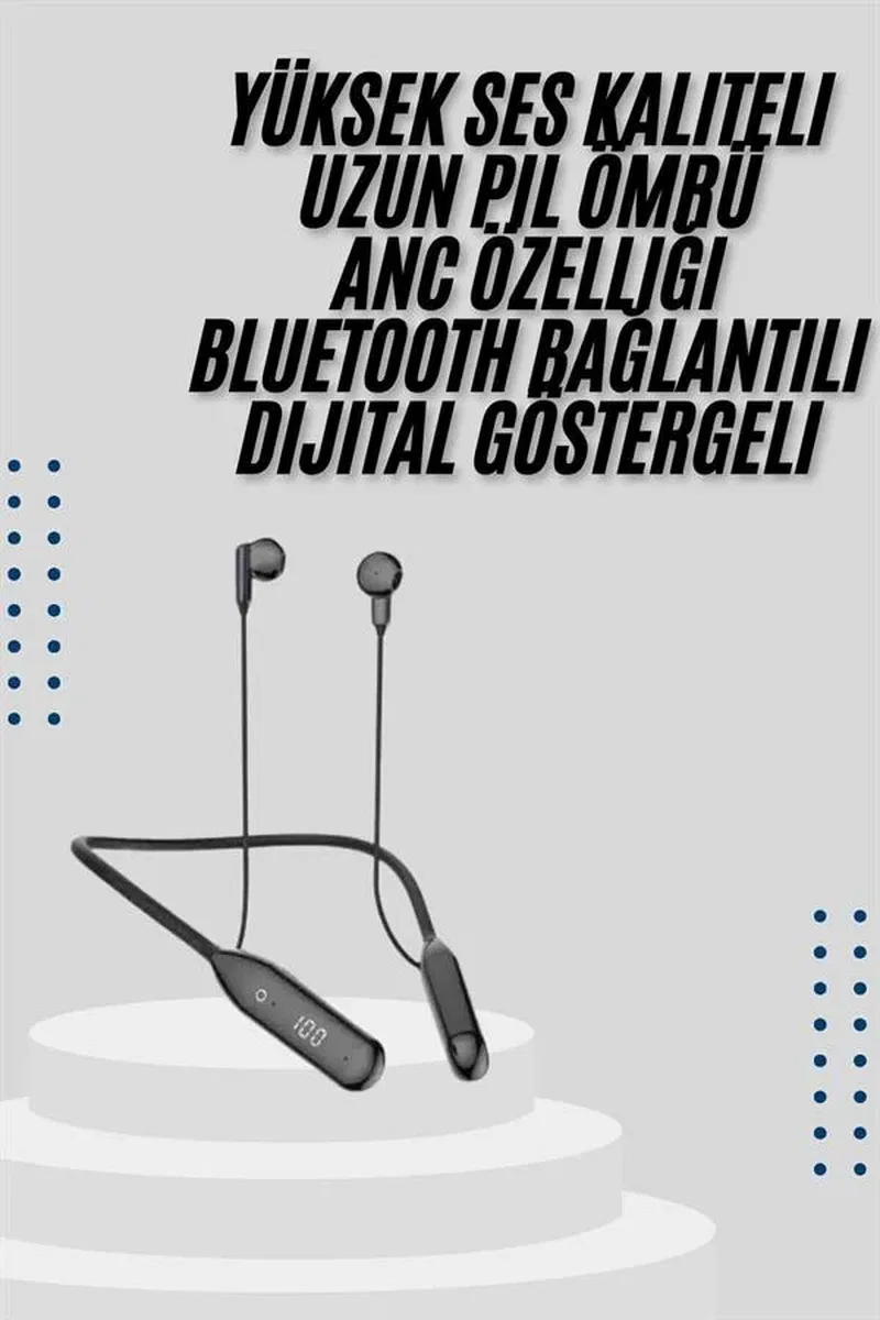 Bluetooth Kulaklık Kablolu Android ve İOS Uyumlu ANC Özellikli