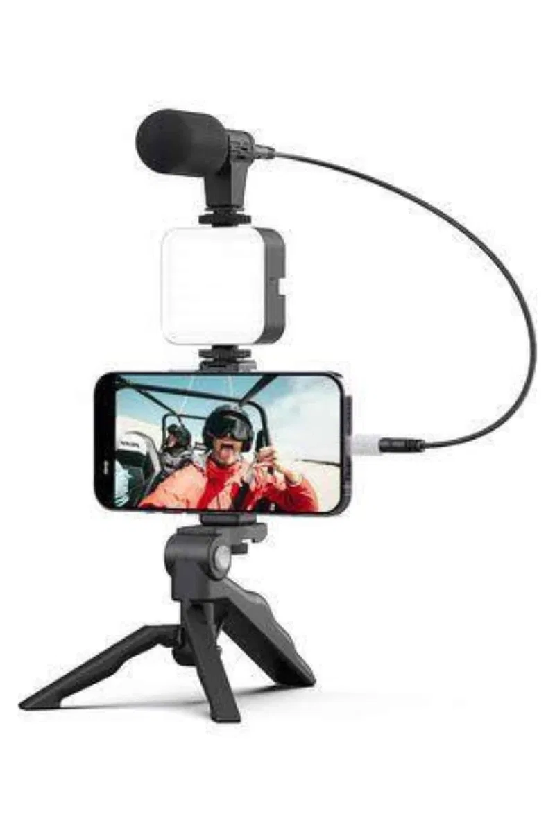 Video Making Kit Telefon Tutucu Vlog Video Mini Led Işıklı görsel 3