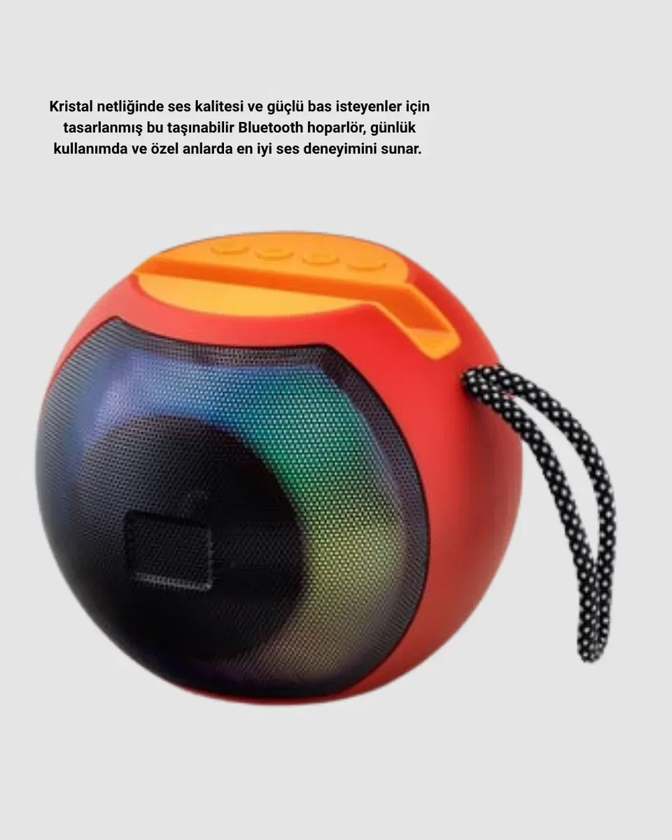 Bluetooth 5. 0 Hoparlör – RGB Işıklı, Güçlü Bas ve 360° Surround Ses görsel 5