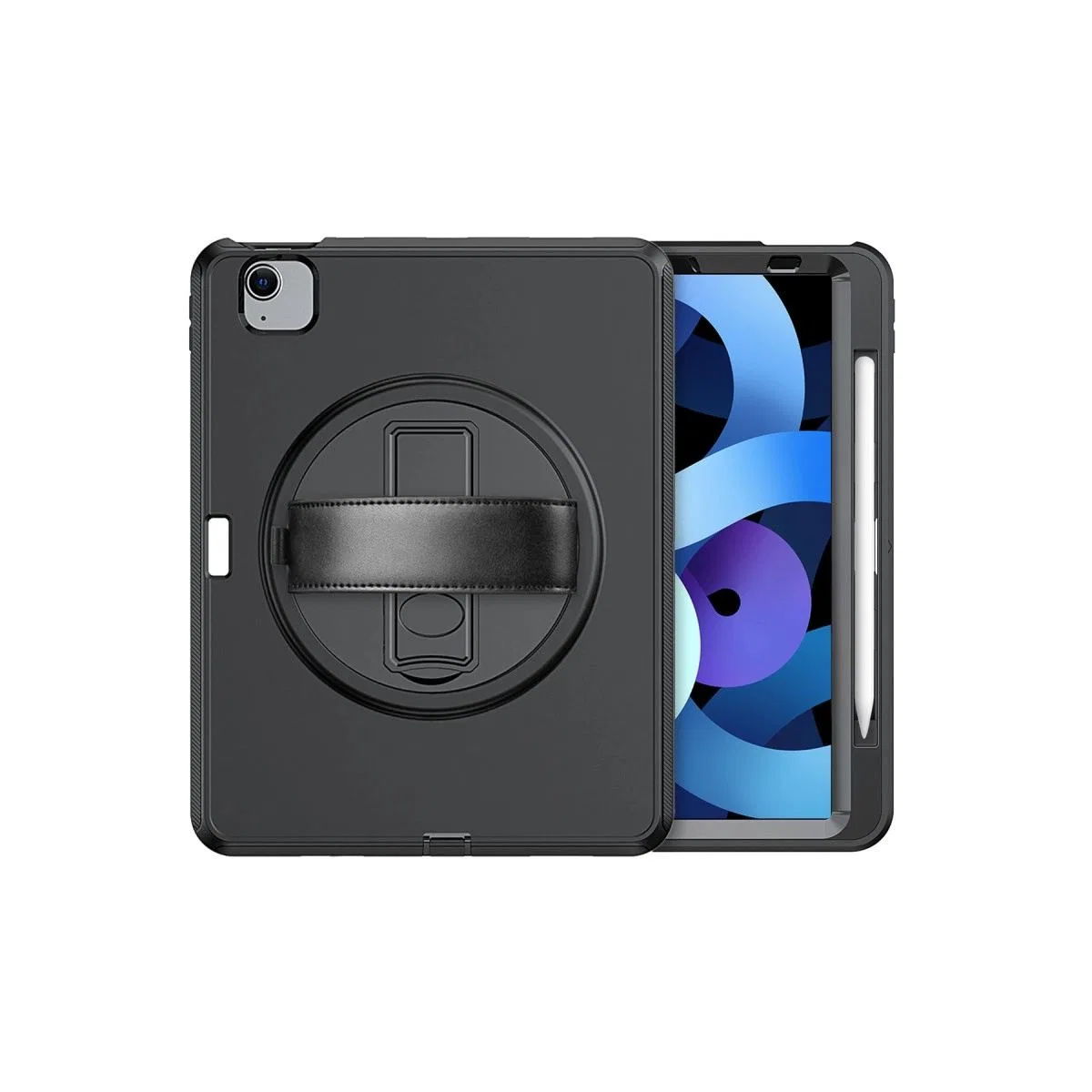 Apple İpad 2022 10. 9 (10. nesil) Kılıf Hand Strap Tablet Kılıfı - Siyah görsel 3