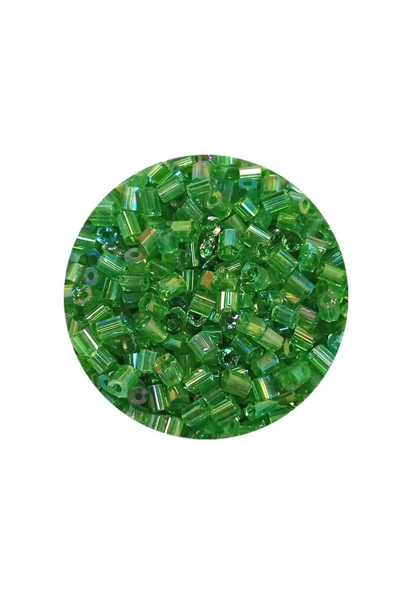 Kesme Cam Boncuk 2mm - 60 Gram - Şeffaf Yeşil - BNC355 görsel 2