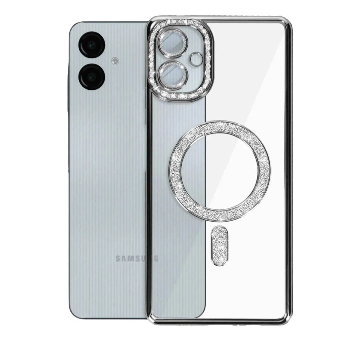 Samsung Galaxy A06 Joke Simli Magneticsafe Kılıf - Siyah görsel 6