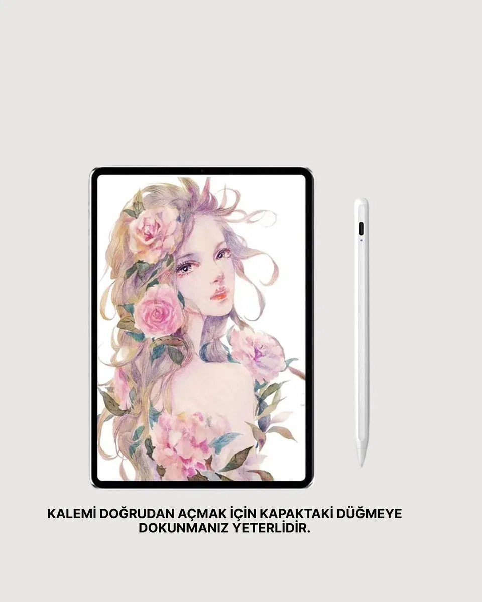 Yüksek Hassasiyetli Eğim Sensörlü Dijital Kalem – USB-C Hızlı Şarjlı Yeni Nesil görsel 4