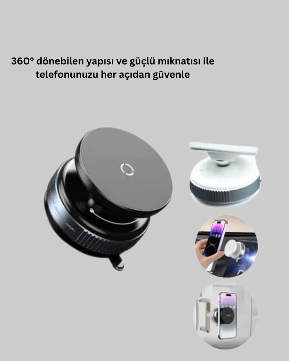 16 Mıknatıslı Araç Telefon Tutucu Kaymaz ve Güvenli görsel 2