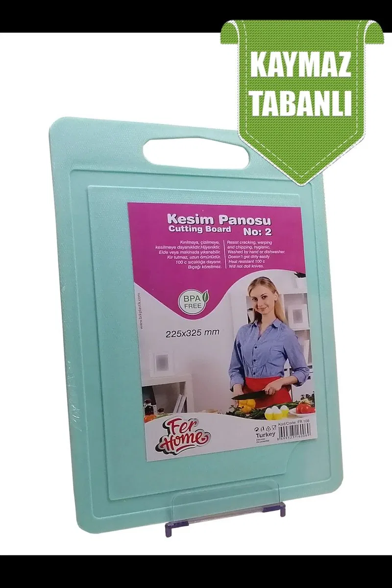 Kesme Tahtası Plastik Büyük Kesme Sunum Tahtası Kesim Panosu 225x325 Mm Royaleks-FR-108 görsel 5
