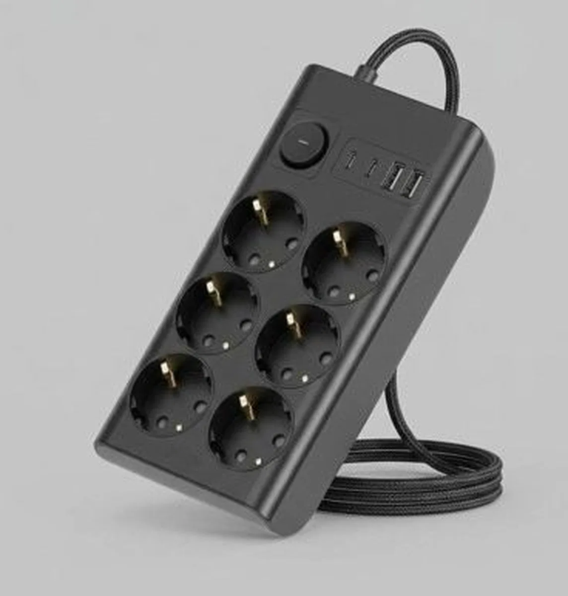 Akım Korumalı 6’lı Priz 2xusb 2xtype-c Çıkış Yüksek Gerilim Koruma Çoklu Priz Çoğaltıcı görsel 2