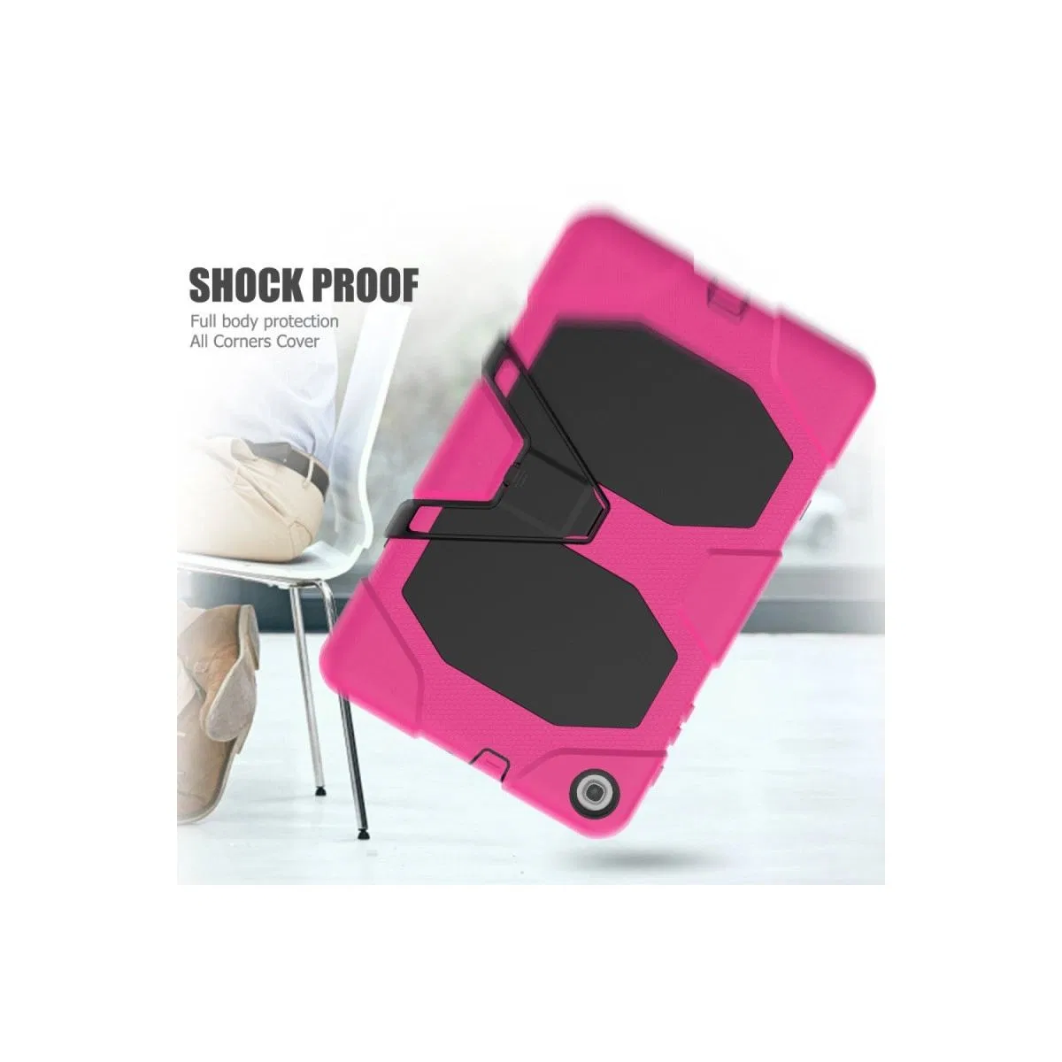 Samsung Galaxy T510 Tab A 10. 1 Kılıf Griffin Tablet Kapak - Pembe görsel 5