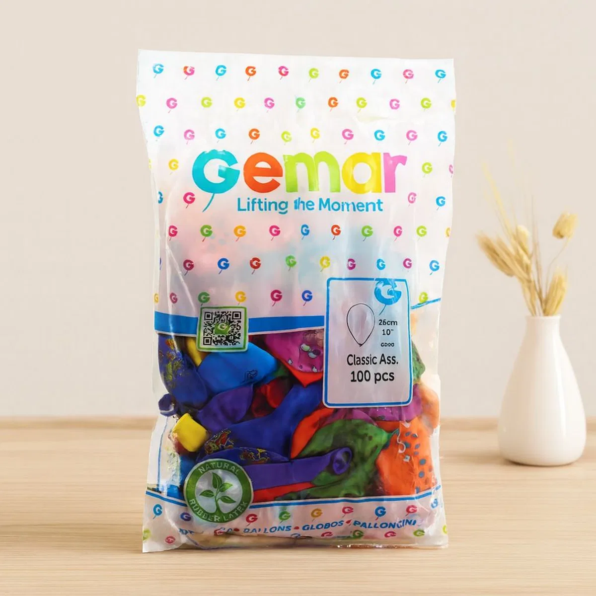 Baskılı Karışık Renk Balon 100'lü