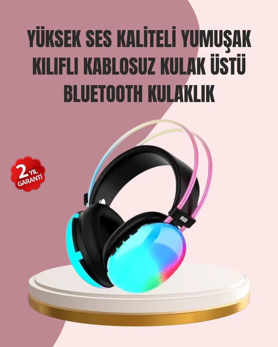 Düşük Gecikmeli Bluetooth 5. 3 Gaming Kulaklık – RGB Işıklı