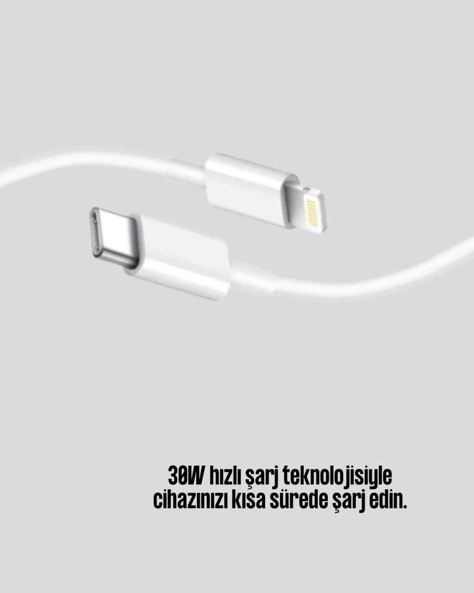Orijinal Kalite 30w Type-c Lightning Hızlı Şarj Kablosu – 1. 2m Dayanıklı görsel 2