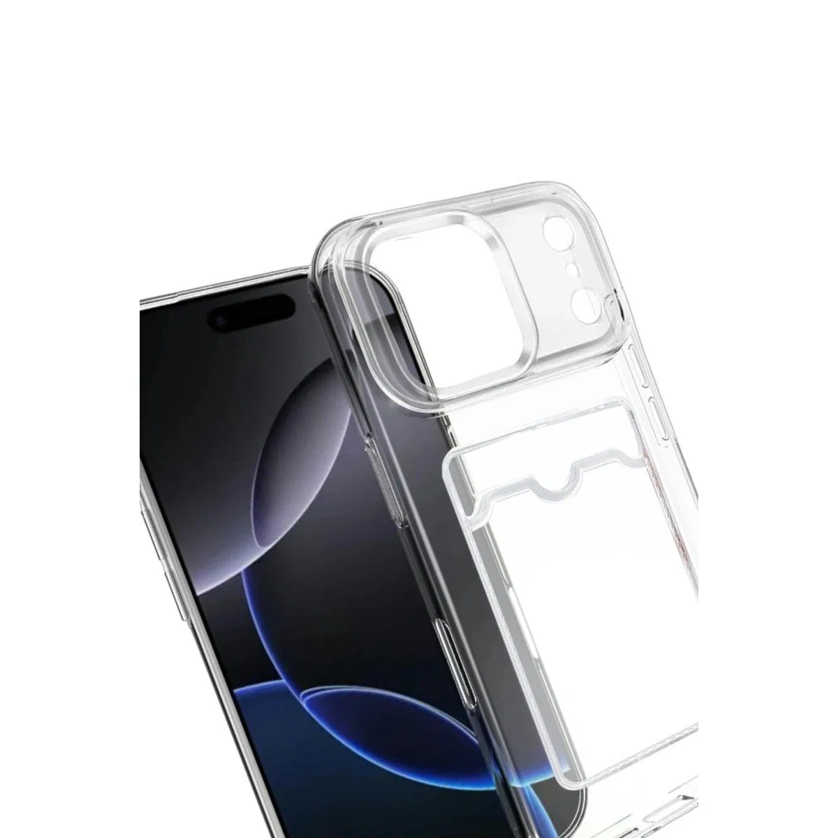 Apple İphone 17 Pro Kart Şeffaf Silikon - Şeffaf görsel 2
