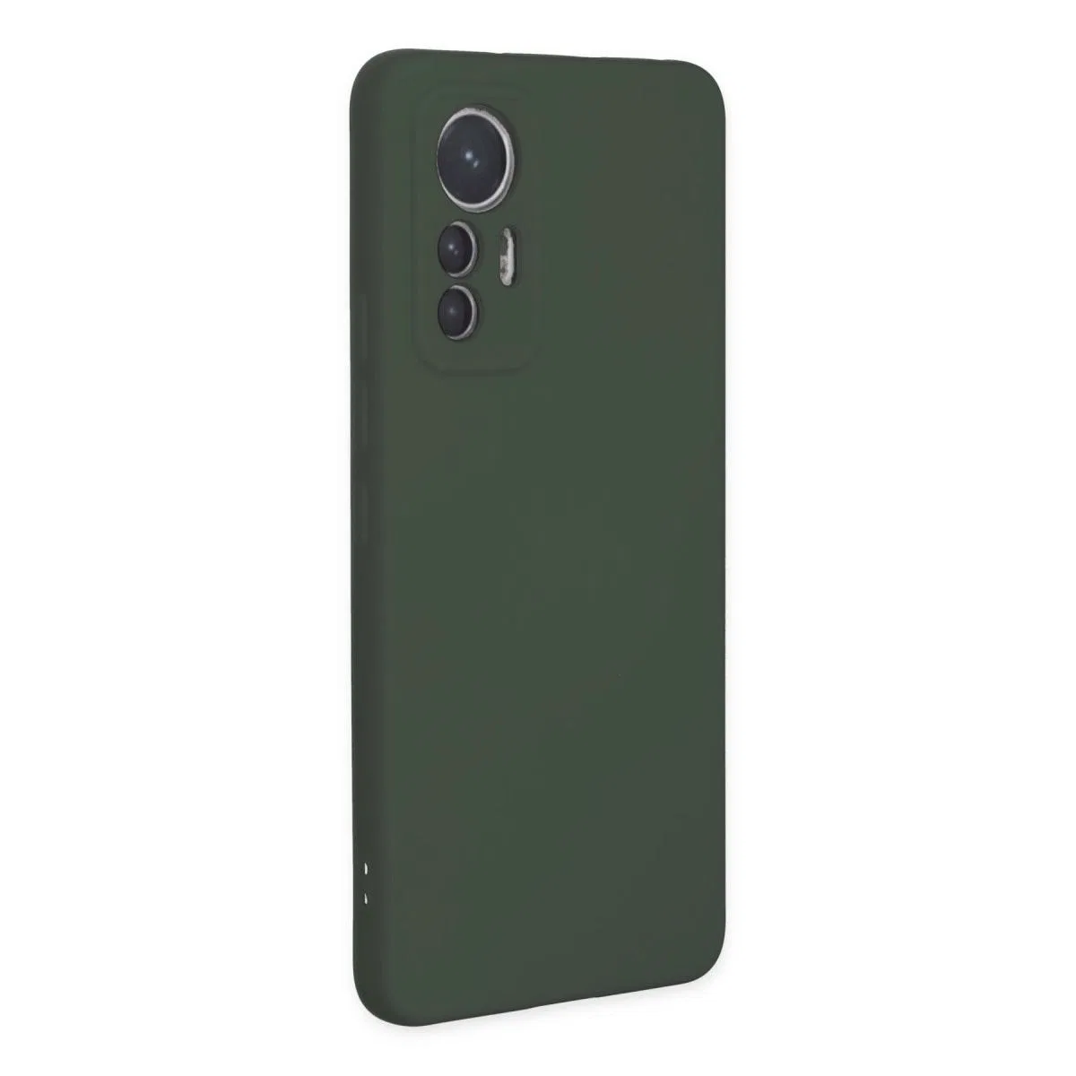 Xiaomi Mi 12 Lite Kılıf Nano İçi Kadife Silikon - Koyu Yeşil görsel 2