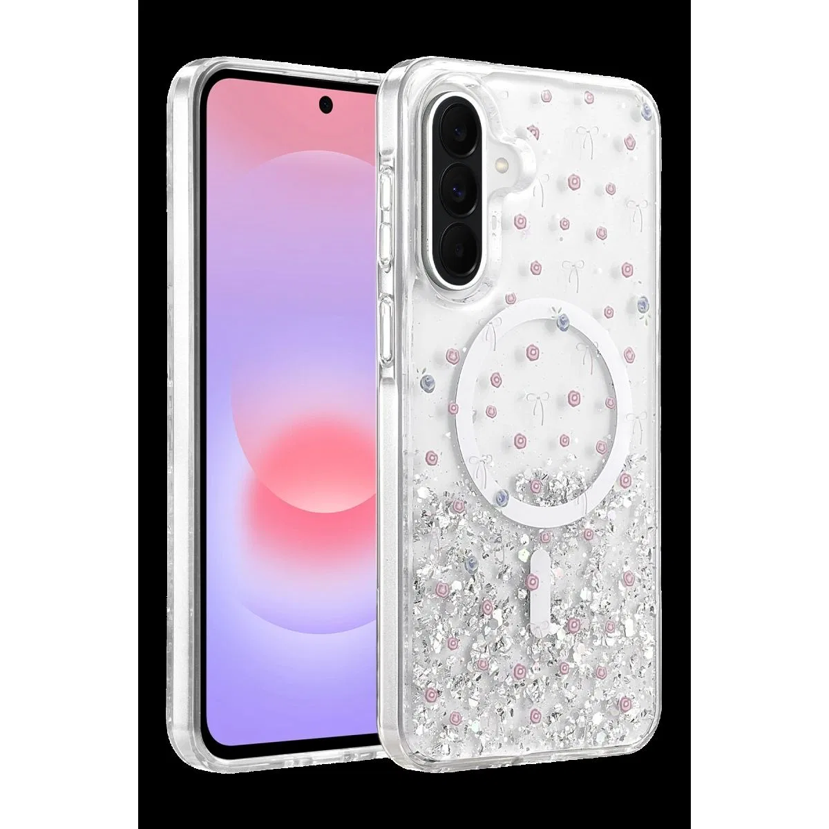 Onegif Samsung Galaxy A56 Misk Simli Magsafe Kapak - Desen 1