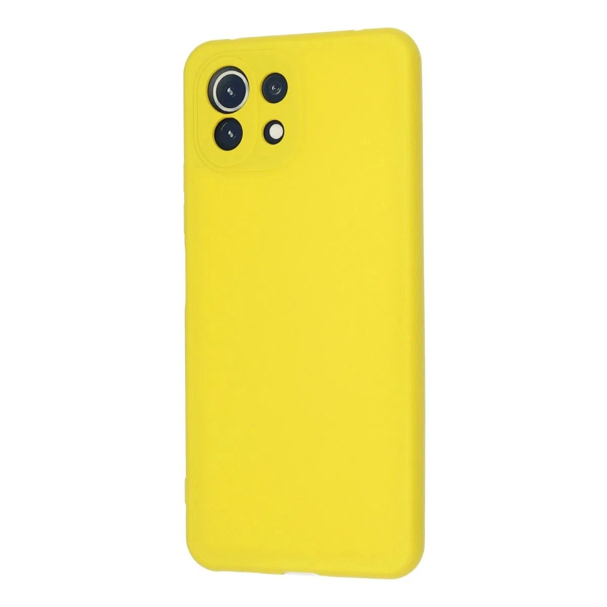 Xiaomi Mi 11 Lite Kılıf Nano İçi Kadife Silikon - Sarı görsel 3
