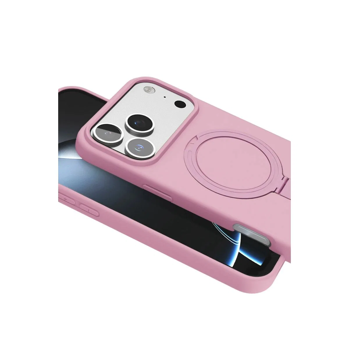 Apple İphone 17 Pro Regal Magsafe Standlı Kapak - Açık Pembe görsel 5