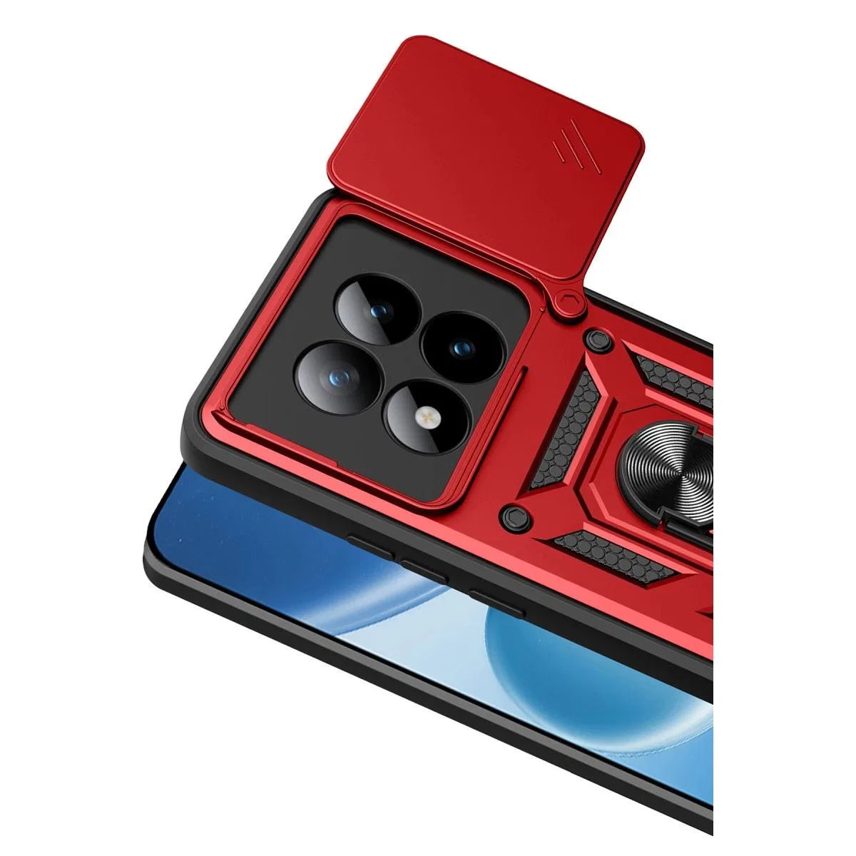 Xiaomi Redmi Note 15 Pro 5g Pars Lens Yüzüklü Silikon - Kırmızı görsel 2