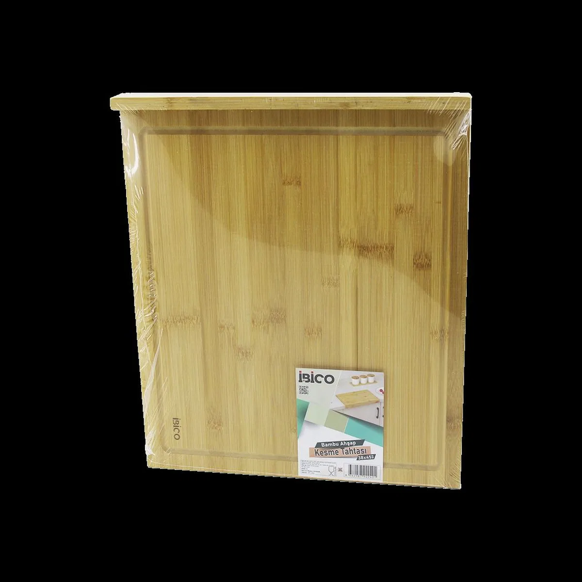 Bambu Kesme Tahtası 38x45 cm - Klı, Kenar Destekli görsel 2
