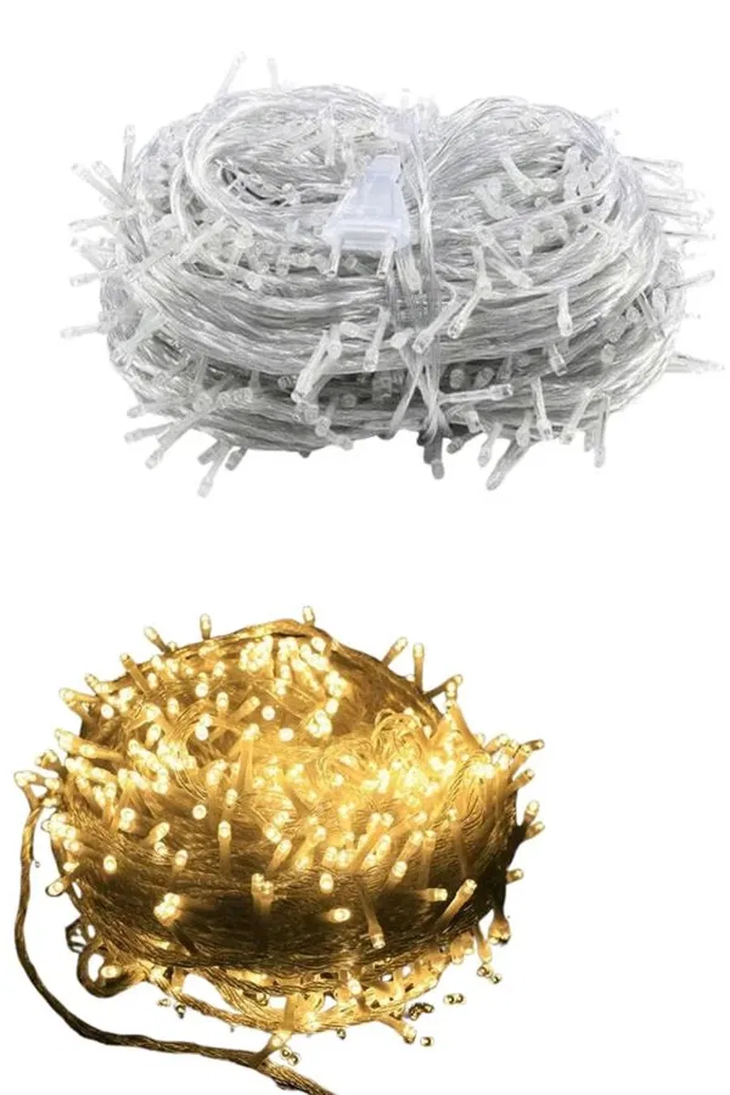 10 Metre Günışığı Led Işık Fişli Dekoratif Sarı Ton Aydınlatma 3 Modlu Led Şerit görsel 4