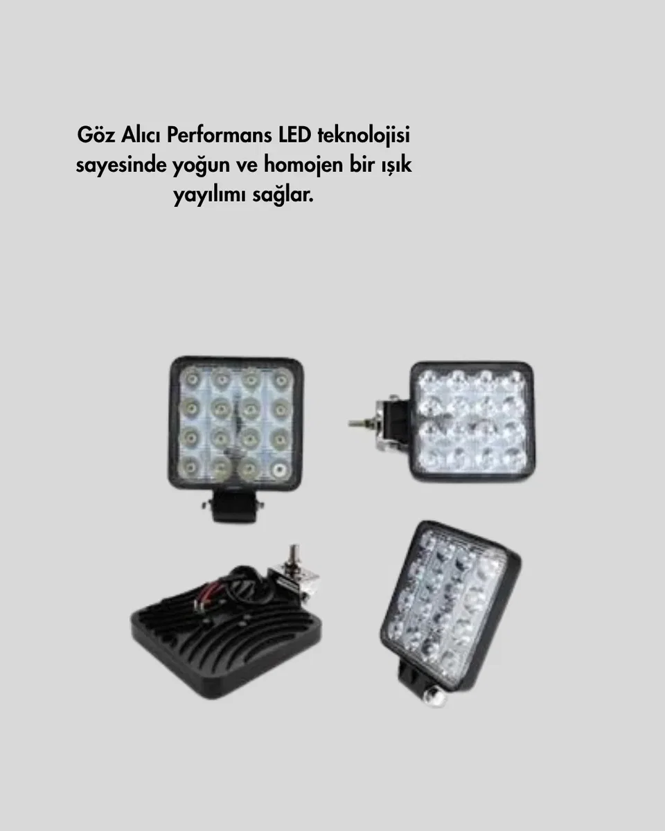 Yoğun Işık Gücüne Sahip LED Far | Traktör, Off-Road ve Kamyonet Uyumlu görsel 5