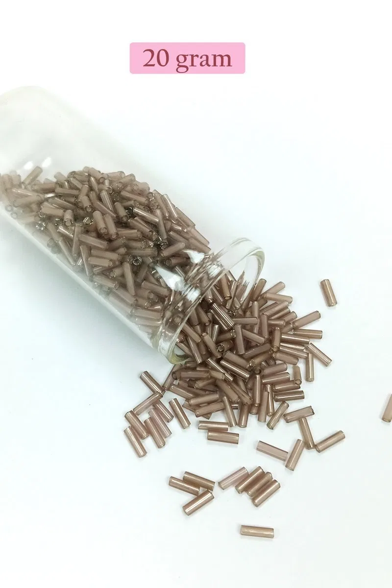 Uzun Boru Kesme Boncuk Çap 2mm Uzunluk 10 mm - 4 Renk - Toplam 80 Gram - BNC433 görsel 2