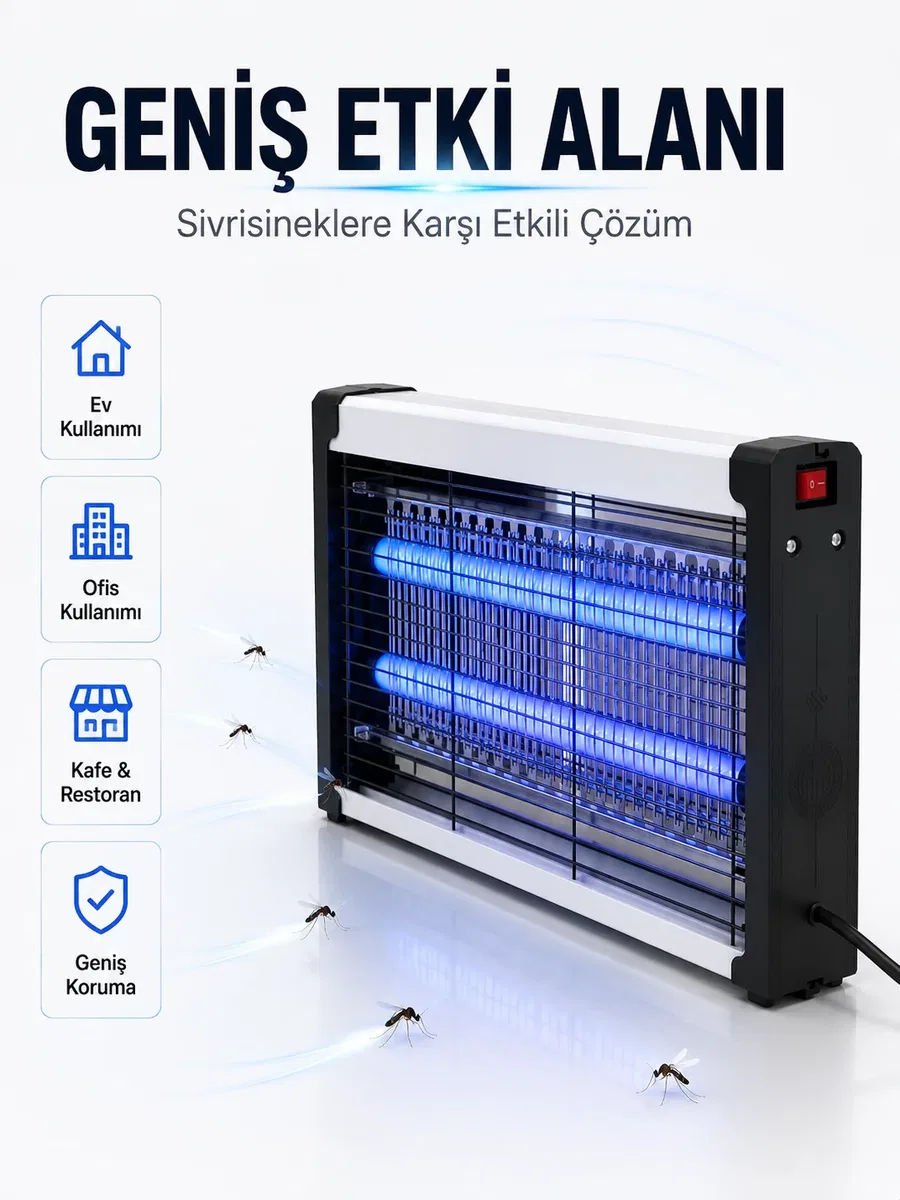 10W UV Haşere Kontrol Cihazı – Sessiz Çalışan Elektrikli Sinek Öldürücü Lamba