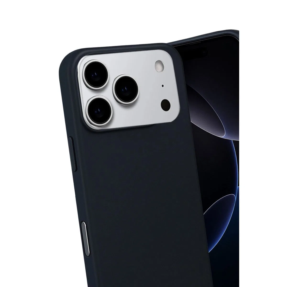 Apple İphone 17 Pro Max Nano İçi Kadife Silikon - Siyah görsel 2
