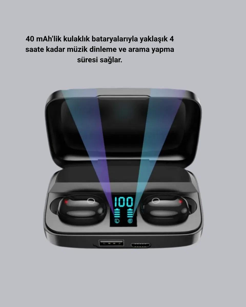 A10s Kablosuz Kulaklık Çipli Uzun Pil Ömürlü Dokunmatik görsel 4