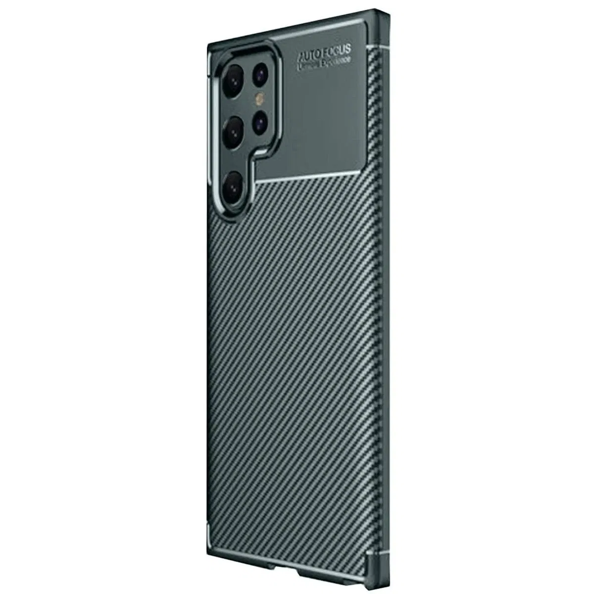 Samsung Galaxy S25 Ultra Kılıf Auto Focus Karbon Kapak - Koyu Yeşil