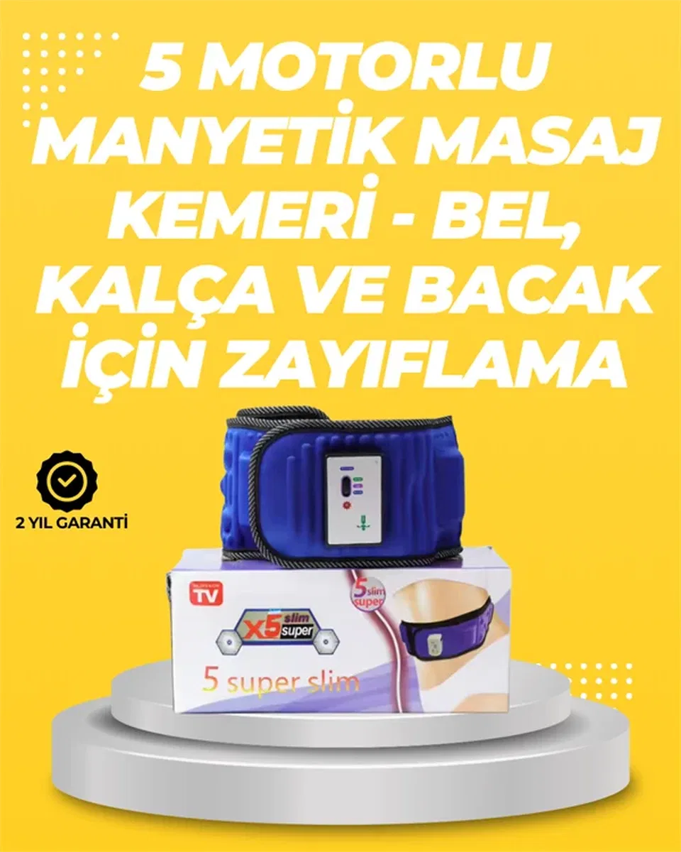 Titreşimli Masaj Kemeri 20 Mıknatıs 5 Motorlu