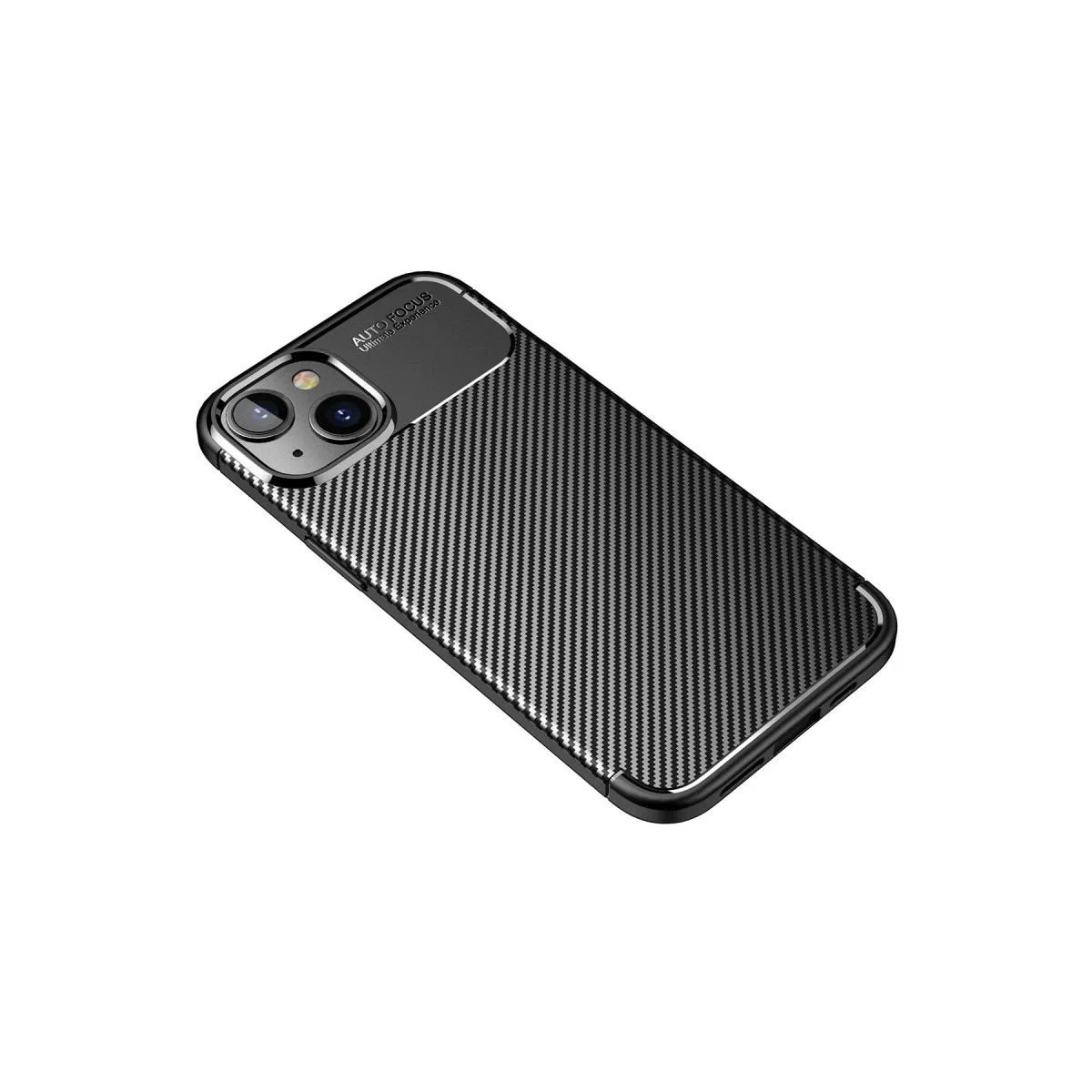 Apple İphone 14 Plus Kılıf Auto Focus Karbon Kapak - Siyah görsel 2