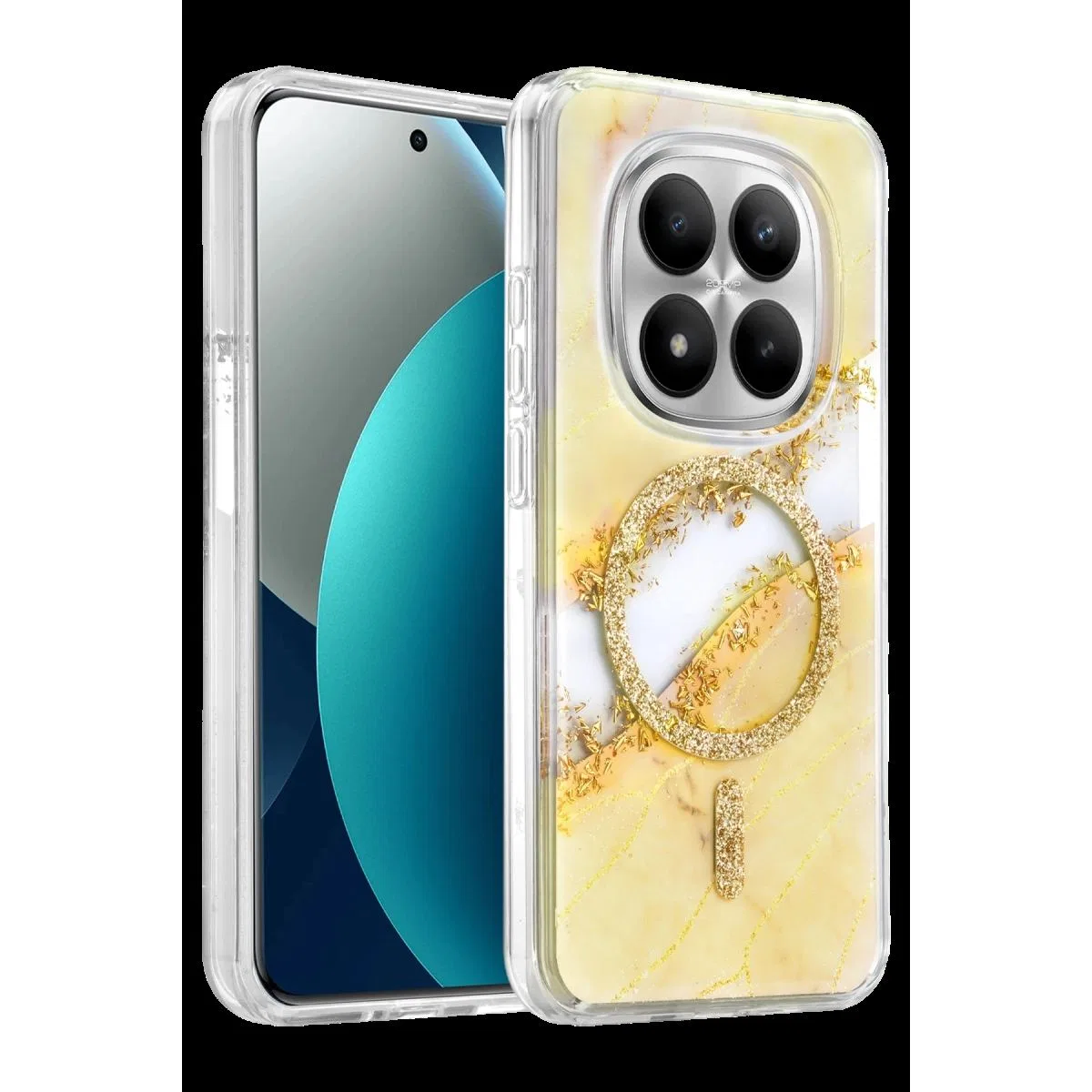 Onegif Xiaomi Redmi Note 15 Pro 4g Lotus Simli Magsafe Kapak - Gümüş