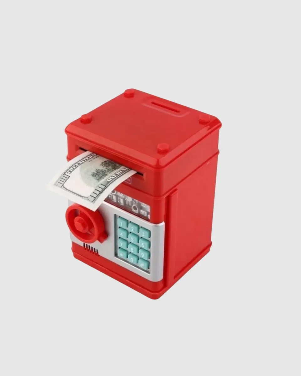Kırmızı ATM Kasa Tipi Para Biriktirme Kumbarası görsel 5