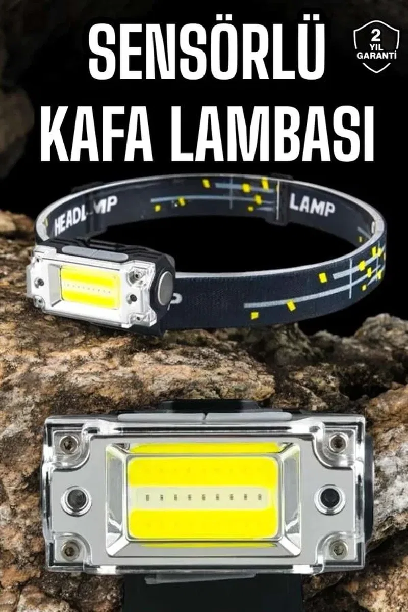 Kafa Lambası Kamp Feneri Balıkçı Feneri Başlıklı Suya Dayanıklı görsel 2