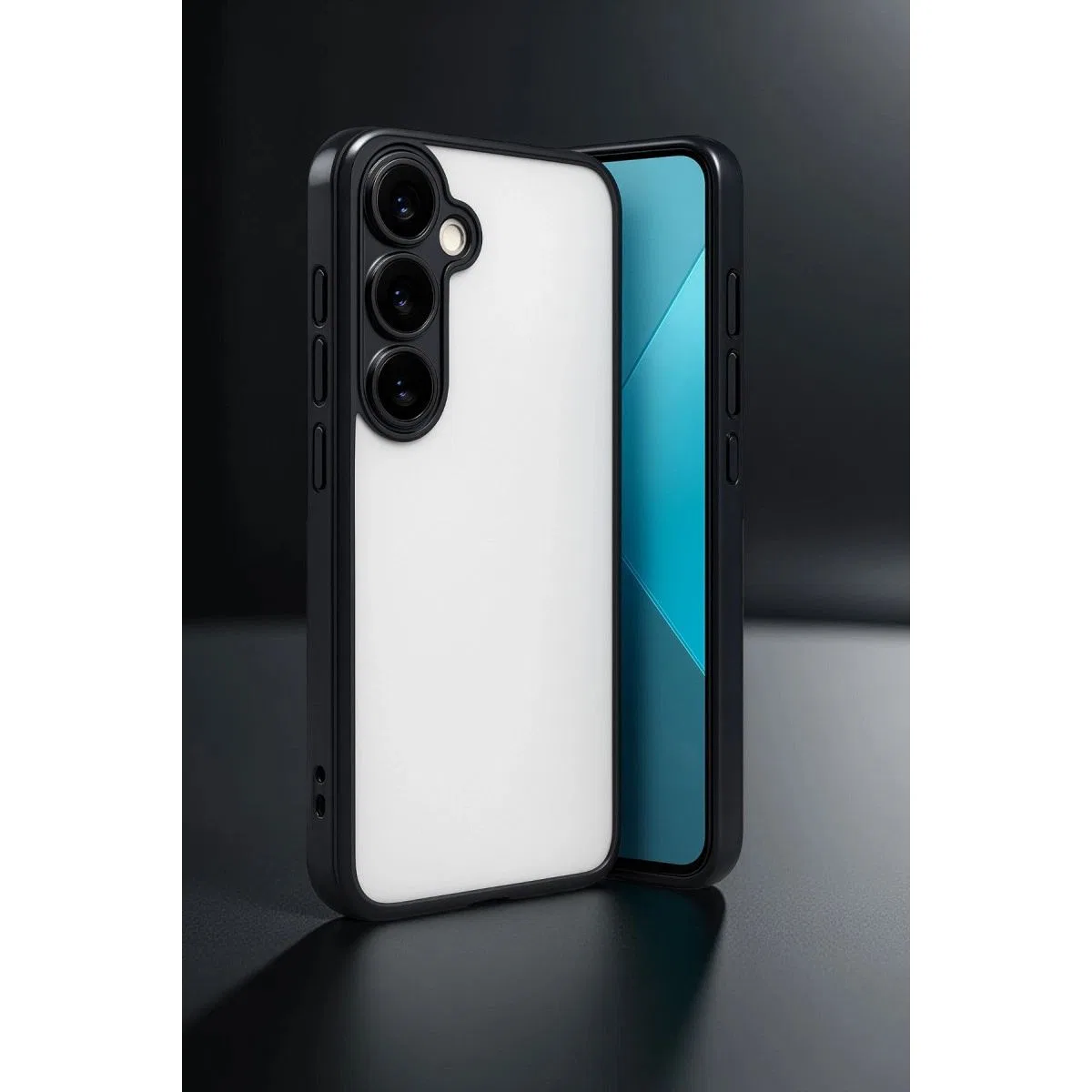 Samsung Galaxy A24 4g Prime Kılıf Razer Lensli Silikon - Gümüş görsel 2