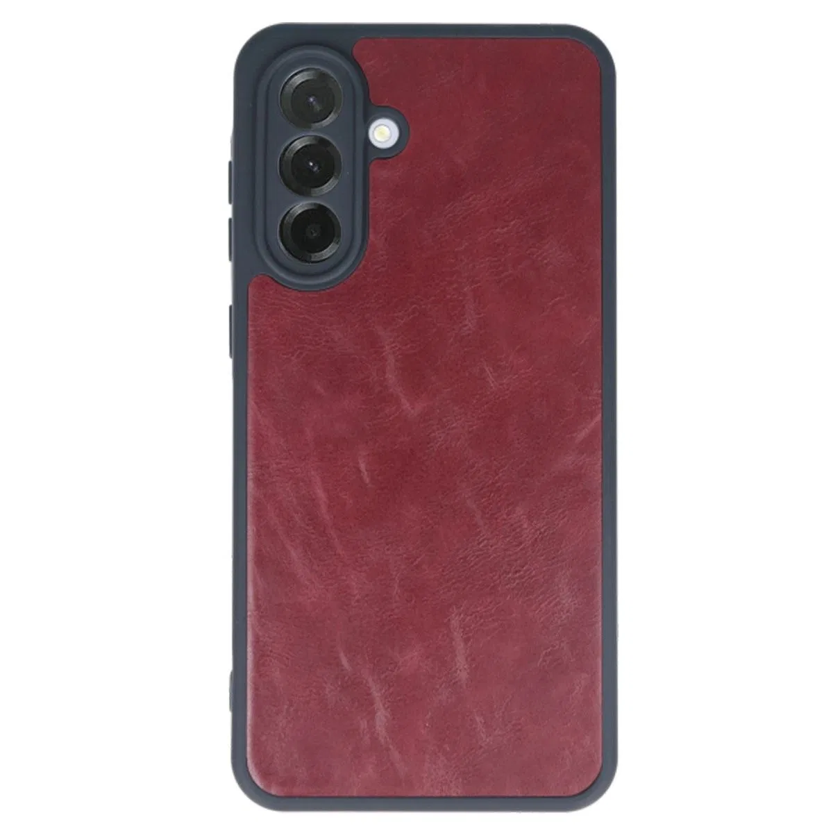 Samsung Galaxy A56 Kılıf Aras Deri Kapak - Bordo görsel 2