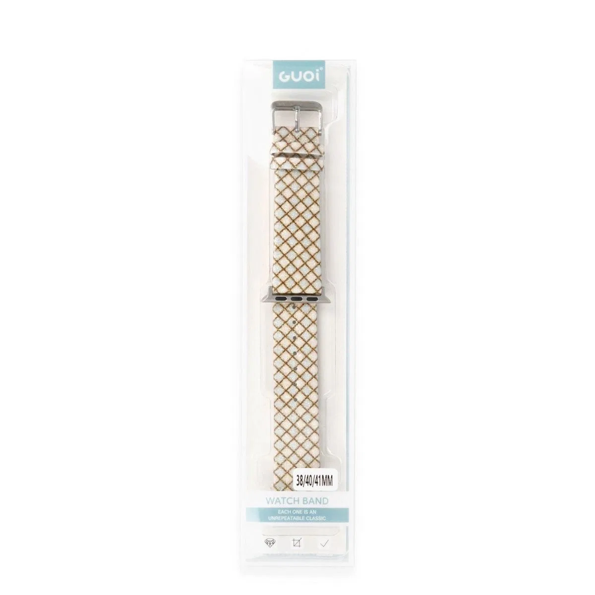 Apple Watch 42mm Karo Motif Kordon - Mavi görsel 2