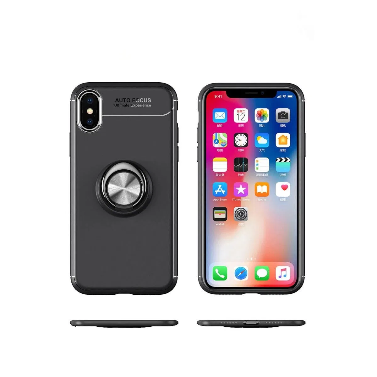 Apple İphone Xs Max Kılıf Range Yüzüklü Silikon - Mavi görsel 5