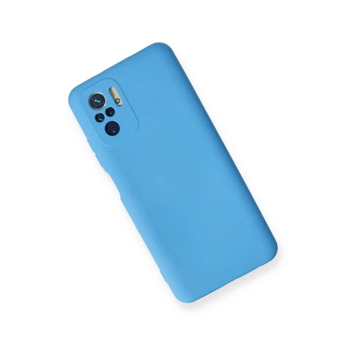 Xiaomi Redmi Note 10 Kılıf Nano İçi Kadife Silikon - Mavi görsel 3