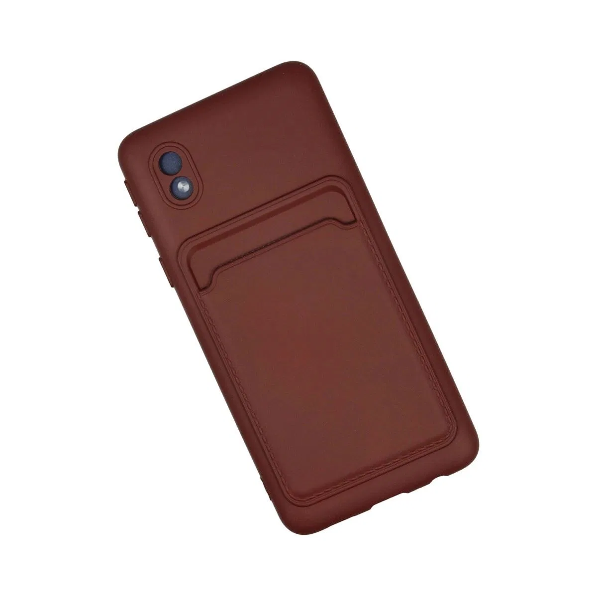 Samsung Galaxy A01 Core Kılıf Kelvin Kartvizitli Silikon - Bordo görsel 2