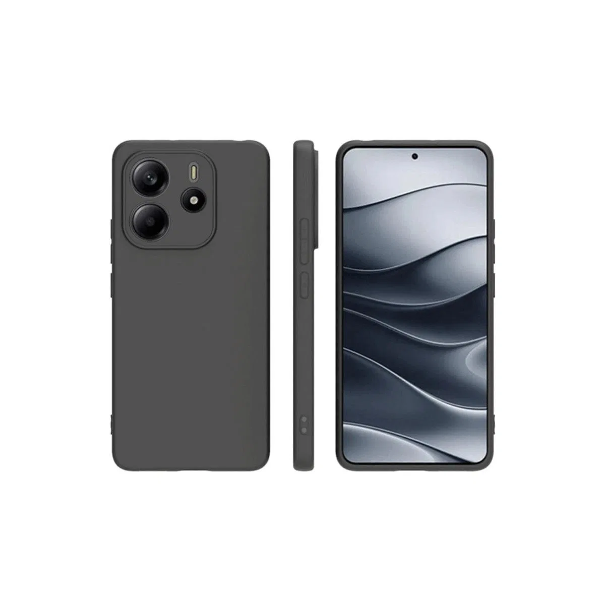 Xiaomi Redmi Note 14 4g Kılıf First Silikon - Siyah görsel 2