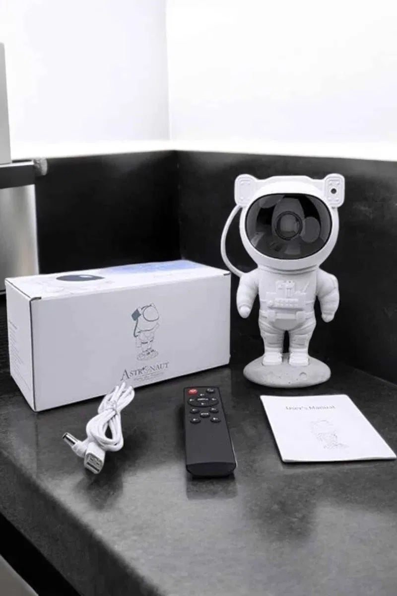 Astronot Görünümlü Projeksiyon Speaker Taşınabilir görsel 5
