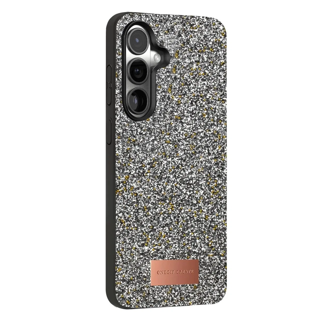 Onegif Samsung Galaxy S24 Fe Bright Simli Kapak - Gold görsel 3