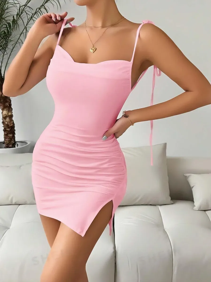 Pembe Clup Elbisesi 5034 görsel 3